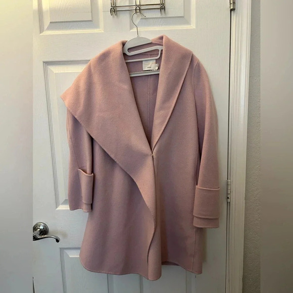 Vince Asymmetric Draped Wool Coat Size s - Picture 3 of 6